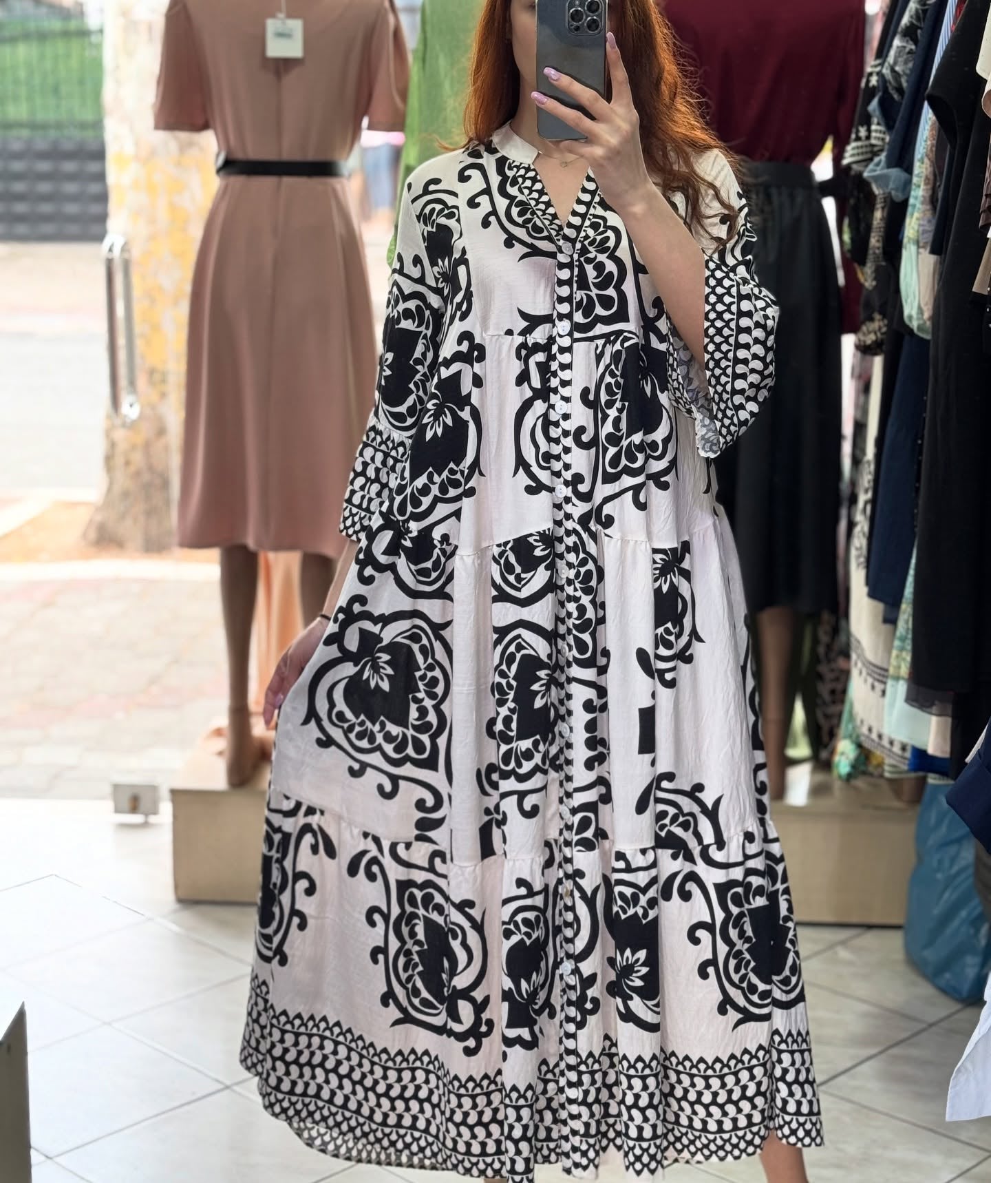 Women's V-neck Vintage Dress