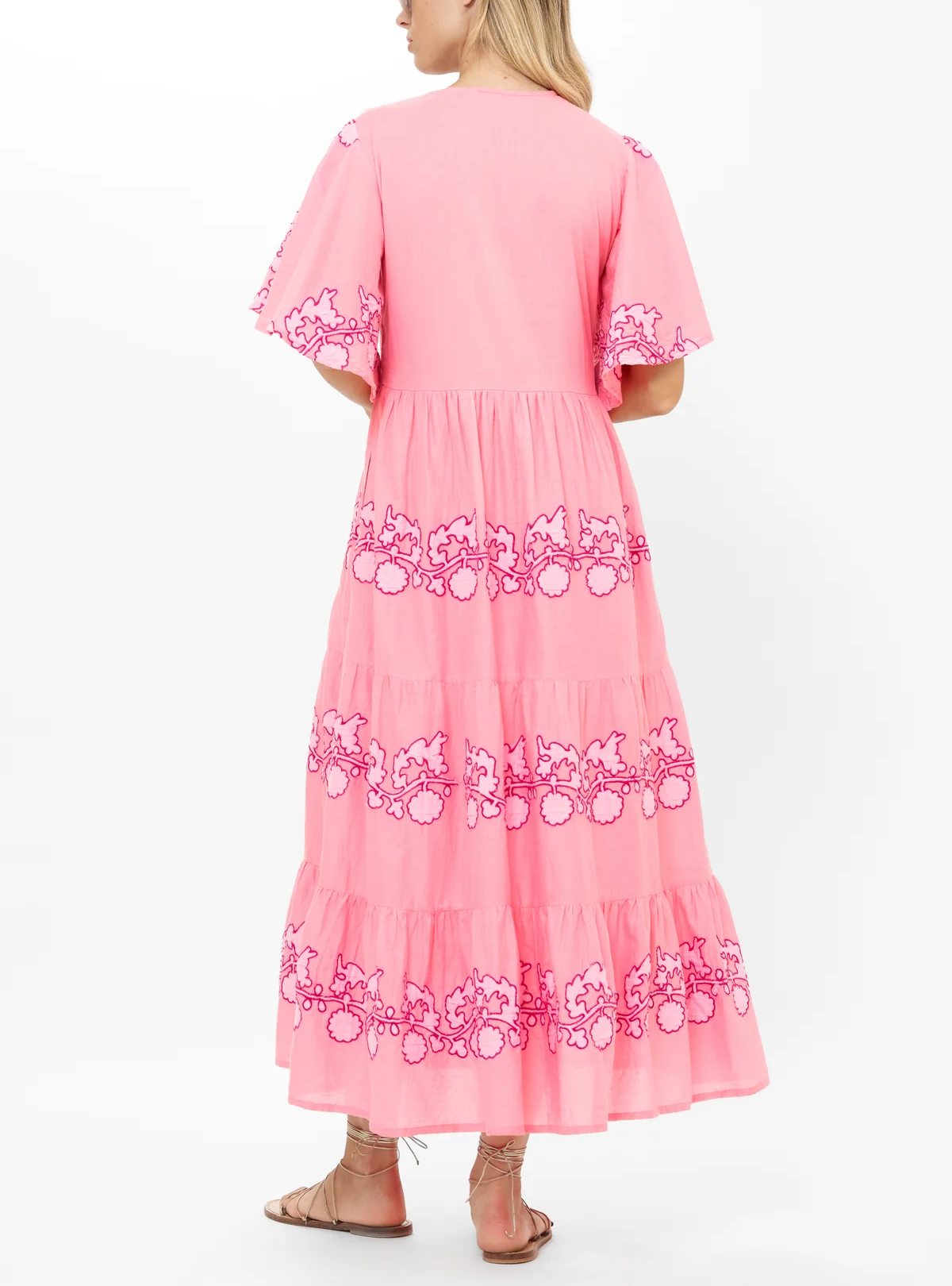 V-Neck Flower Dress
