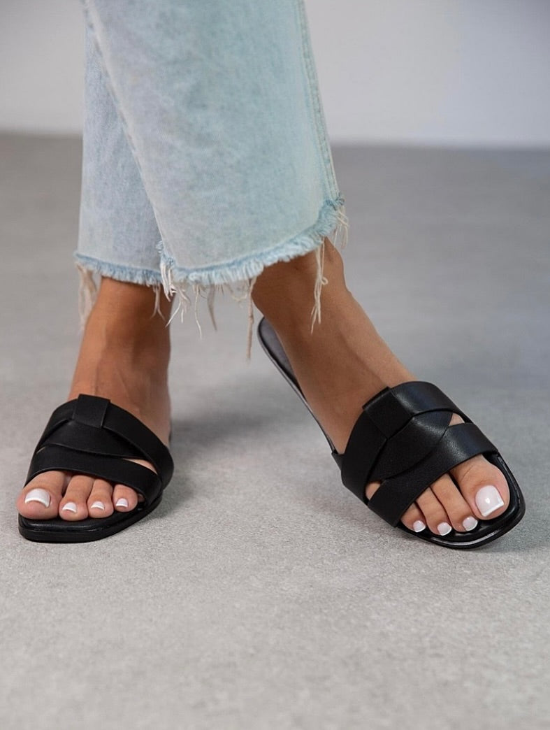 Low Heel Woven Sandals
