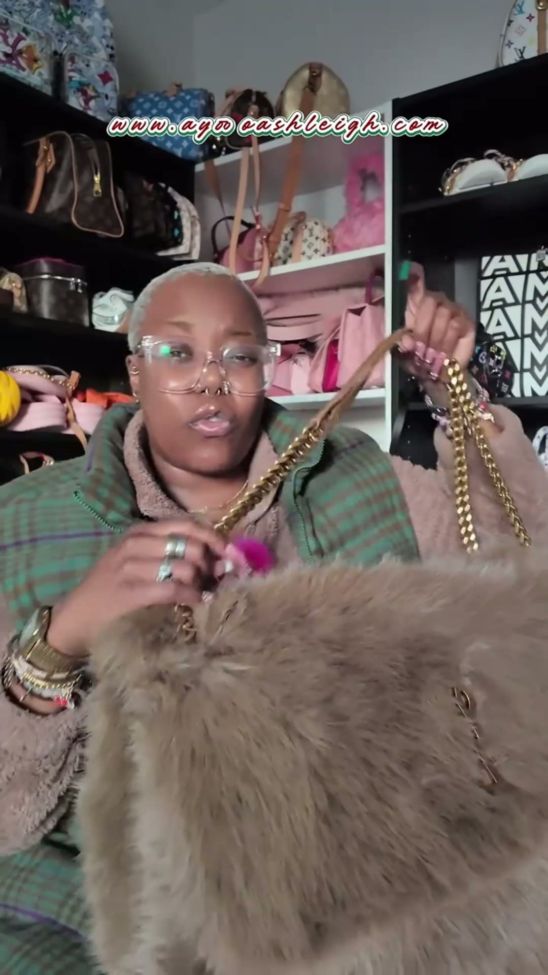 Jamie 4.3 Large Shearling Shoulder Bag