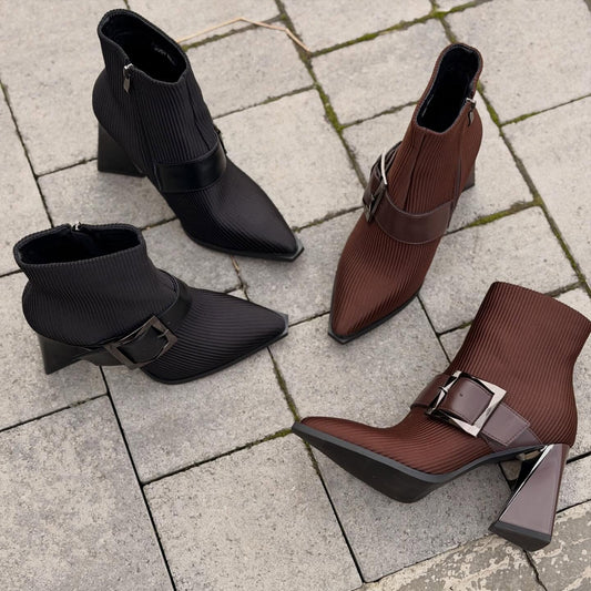 Italian Handmade High Sewing Women's Shoes