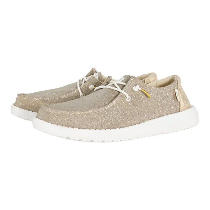 Metallic Sparkle - Womens Comfortable Slip On Shoes